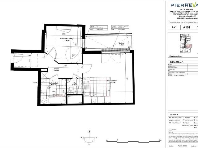 Location appartement 2 pièces PARAY VIEILLE POSTE 50m² à 898.52€/mois CDC Habitat