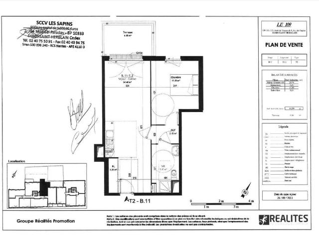 Location appartement 2 pièces Saint Herblain 44