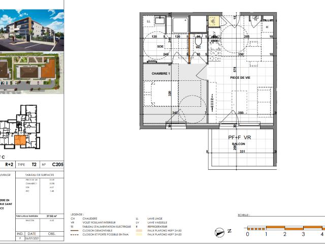 Location appartement 2 pièces ST PIERRE EN FAUCIGNY 38m² à 627.81€/mois CDC Habitat