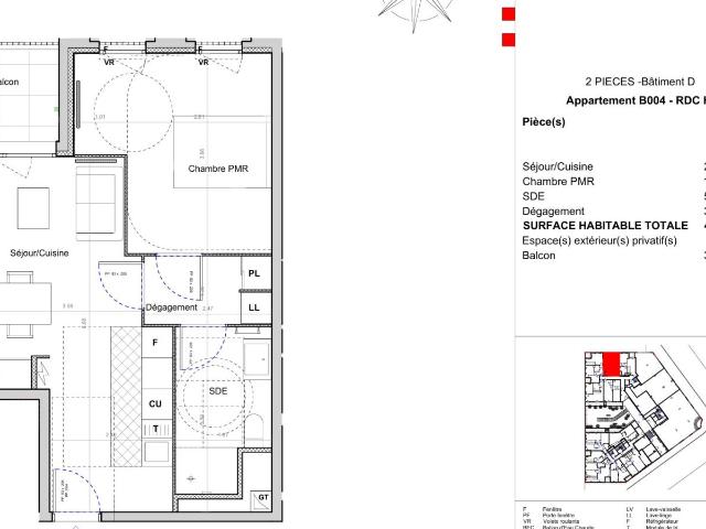 Location appartement 2 pièces SUCY EN BRIE 43m² à 955.10€/mois CDC Habitat