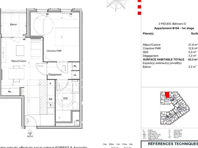 Location appartement 2 pièces SUCY EN BRIE 43m² à 964.01€/mois CDC Habitat