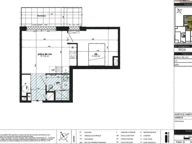 Location appartement, 35.01 m² T 2 à Lorient, 670 €