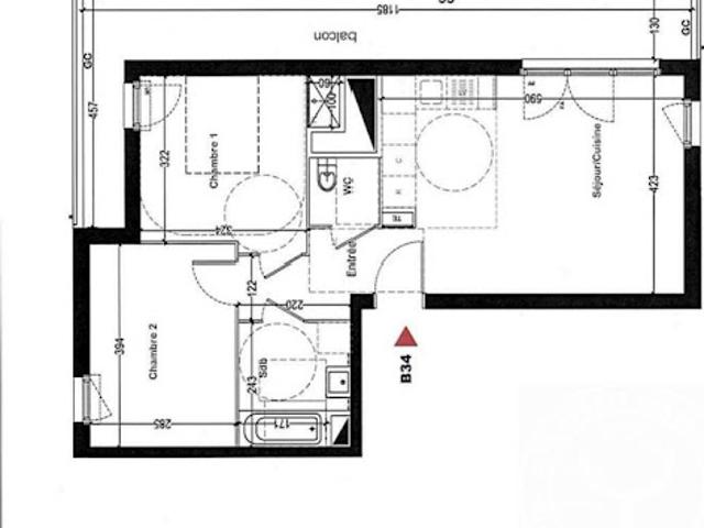 Location Appartement 3 pièces 57.94 m2 Cergy