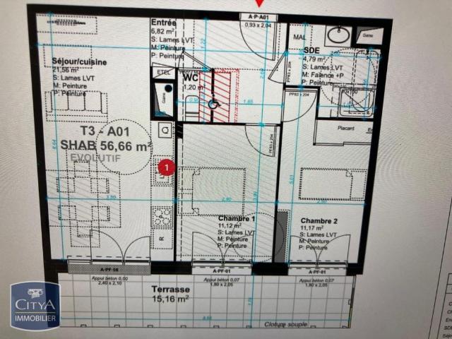 Location Appartement 3 pièces 56m² LE HAVRE 76620