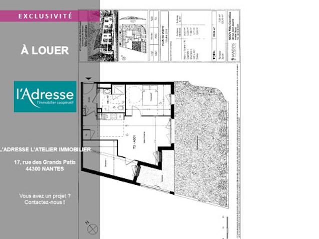 Location Appartement 3 pièces 58.82 m2 Nantes