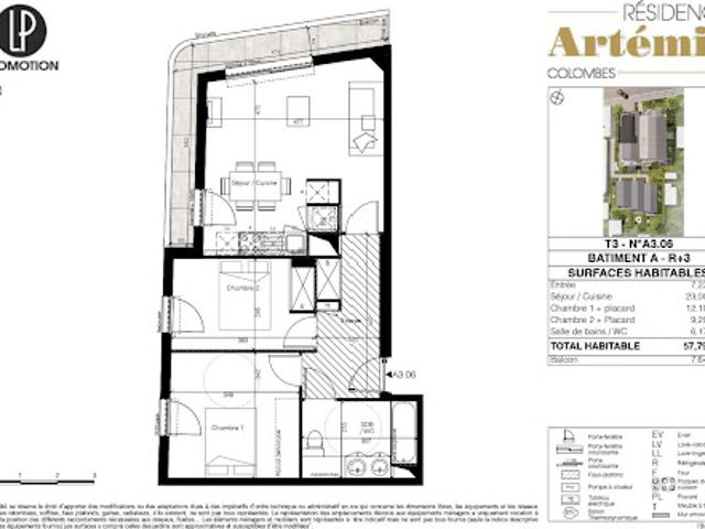 Location Appartement 3 pièces 58 m2 Colombes