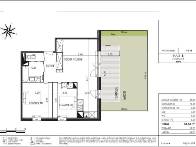 Location Appartement 3 pièces 58m² CASTANET TOLOSAN 31320