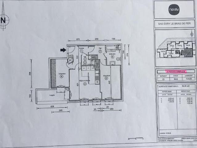 Location Appartement 3 pièces 60 m2 Courcouronnes