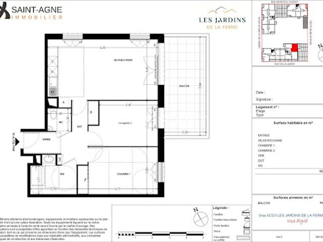 Location Appartement 3 pièces 62 m2 Grigny