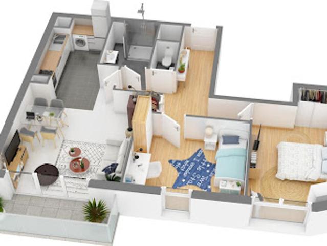Location Appartement 3 pièces 68 m2 Le Petit Quevilly