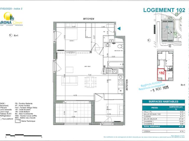 Location Appartement 3 pièces 68 m2 Lespinasse