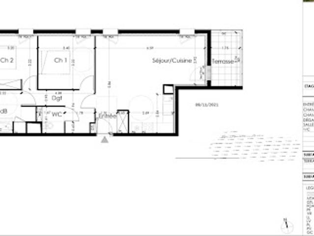 Location Appartement 3 pièces 69.79 m2 Lormont