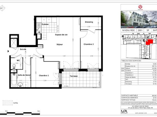 Location Appartement 3 pièces 69 m2 Orsay