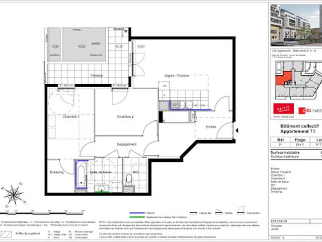Location Appartement 3 pièces 69 m2 Savigny le Temple
