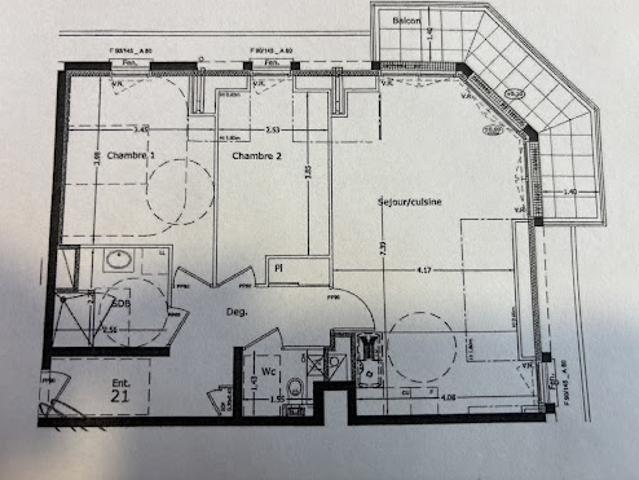 Location Appartement 3 pièces 77.19 m2 Merville Franceville Plage