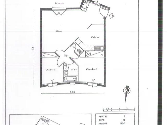 Location appartement 3 pièces 74m² à Labarthe sur leze 31860
