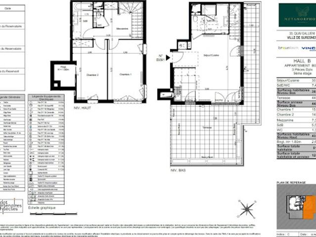Location Appartement 3 pièces 82 m2 Suresnes