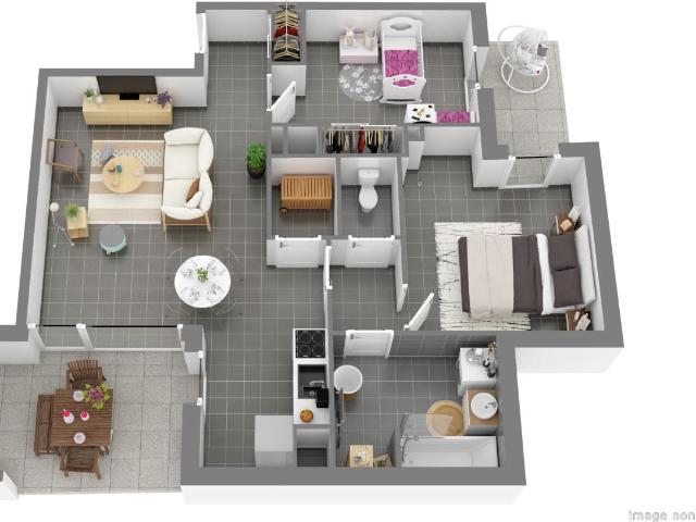 Location appartement 3 pièces TOULOUSE 63m² à 715.28€/mois CDC Habitat