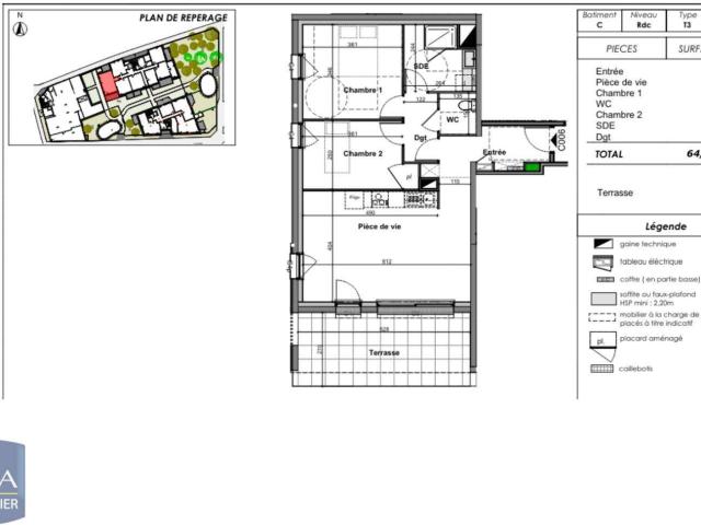 Location appartement 3 pièces Angers 49
