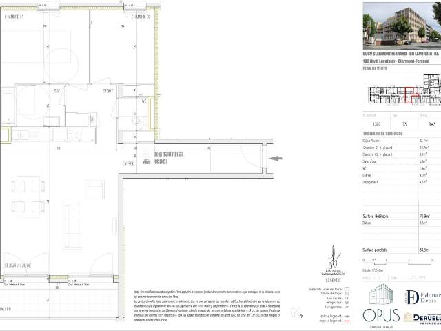 Location appartement 3 pièces CLERMONT FERRAND 76m² à 899.00€/mois CDC Habitat