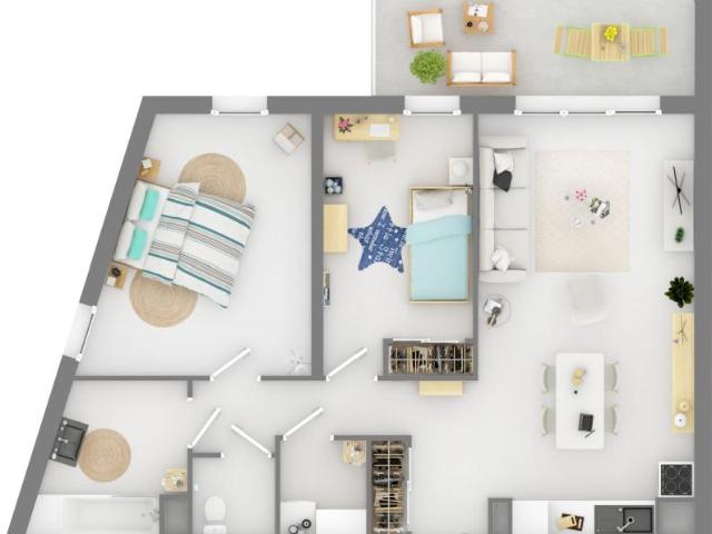 Location appartement 3 pièces DRAGUIGNAN 68m² à 858.63€/mois CDC Habitat