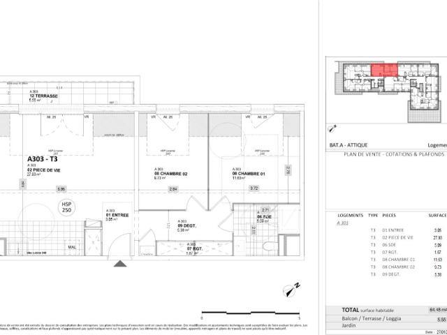 Location appartement 3 pièces FRANQUEVILLE ST PIERRE 65m² à 895.12€/mois CDC Habitat