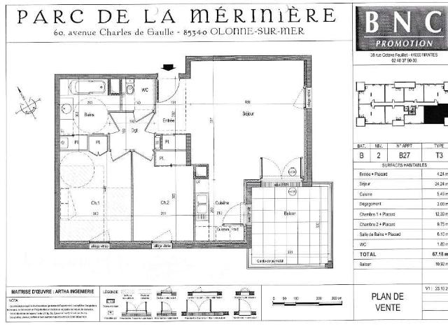 Location appartement 3 pièces Les Sables d'Olonne 85