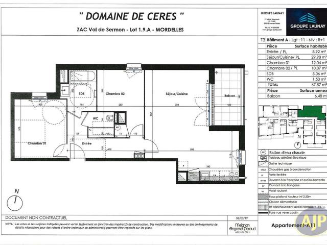 Location appartement 3 pièces Mordelles 35