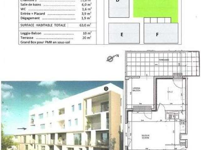 Location appartement 3 pièces Nantes Saint Donatien 44