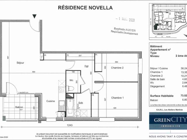 Location appartement 3 pièces PLAISANCE DU TOUCH 74m² à 781.94€/mois CDC Habitat