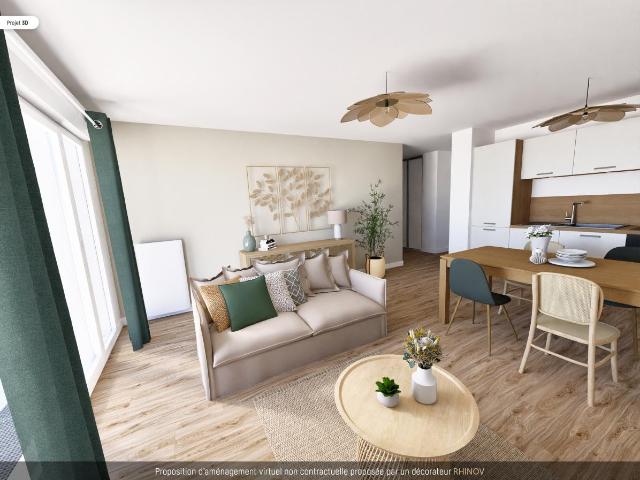 Location appartement 3 pièces ROUEN 61m² à 754.61€/mois CDC Habitat