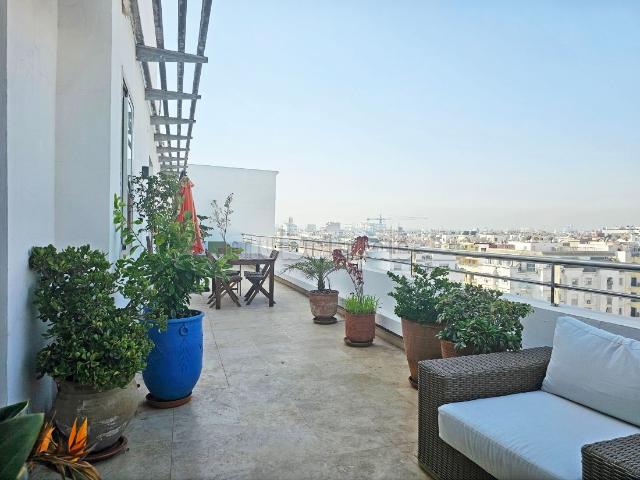 Location appartement 3chambres meublé moderne avec grande terrasse à Racine