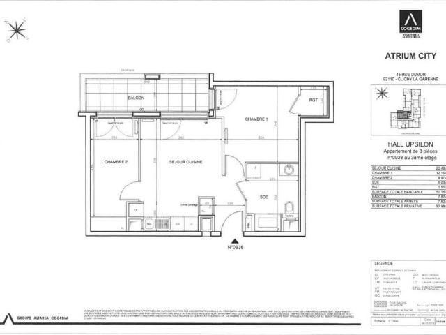 location Appartement T3 DE 50.28m² À CLICHY