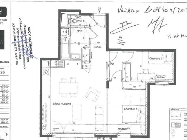 location Appartement T3 DE 67.9m² À LYON