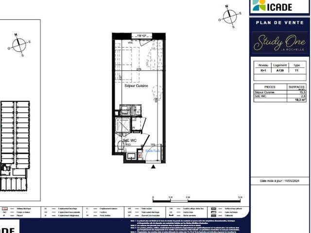 location Appartement T1 DE 18.3m² À LA ROCHELLE