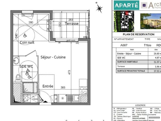 location Appartement T1 DE 31.57m² À SIX FOURS LES PLAGES