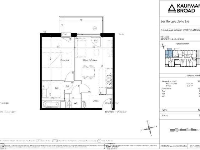 location Appartement T2 DE 42.93m² À ARMENTIERES