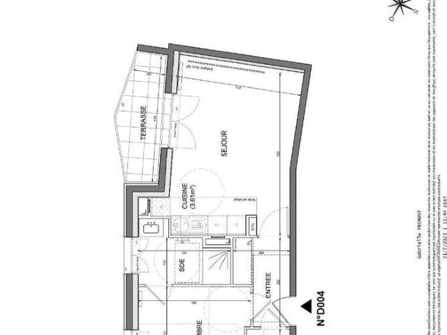 location Appartement T2 DE 44.62m² À NOISY LE GRAND