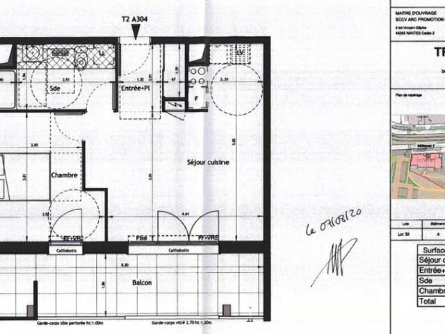 location Appartement T2 DE 45.44m² À ANGERS