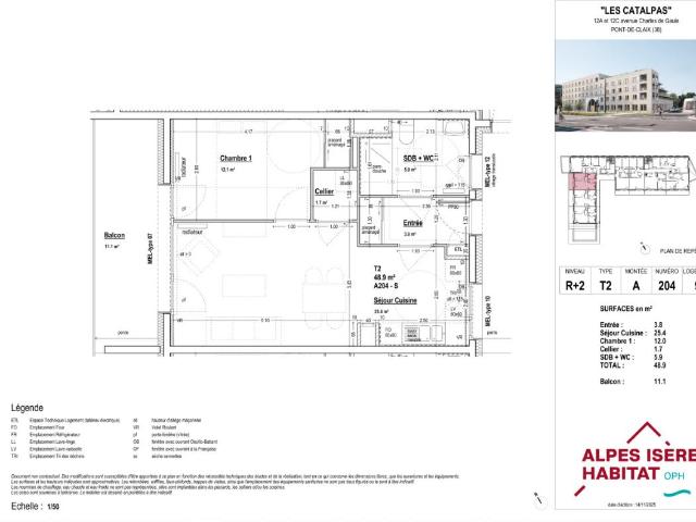 Location Appartement à LE PONT DE CLAIX