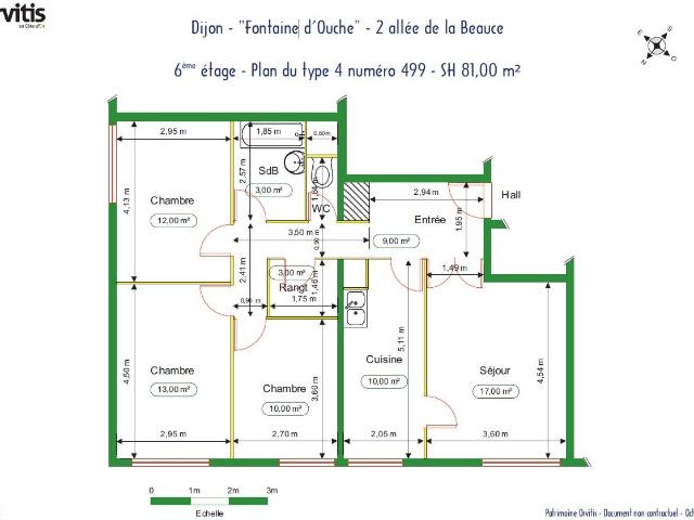 Location Appartement Allee De La Beauce, Dijon