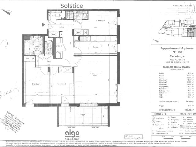 Location Appartement Allée Paul Éluard, Colombes