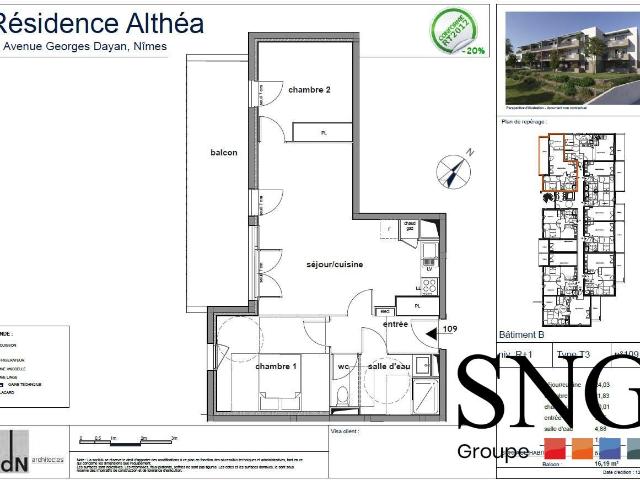 Location Appartement Avenue Georges Dayan, Nîmes