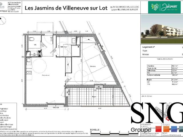 Location Appartement Avenue du Maréchal Leclerc, Villeneuve sur Lot
