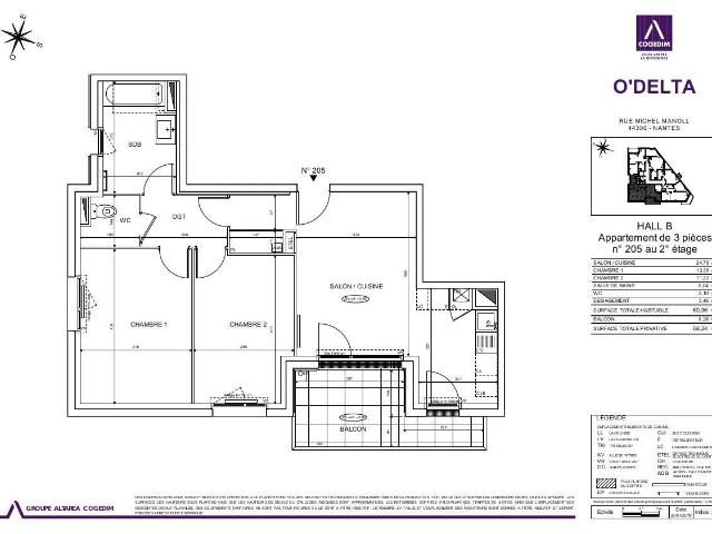 Location Appartement Avenue Marie Antoinette Tonnelat, Nantes