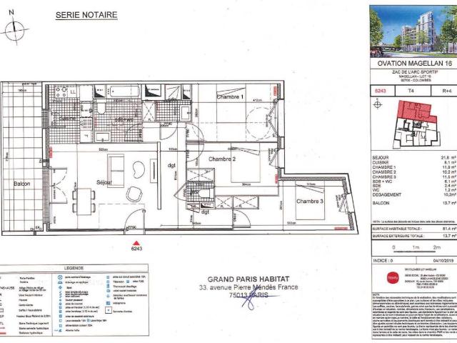 Location Appartement Boulevard de Valmy, Colombes