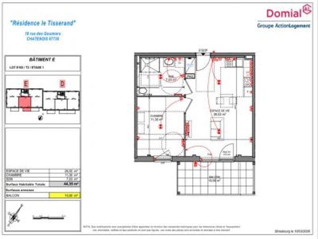 location appartement chatenois 2 pièces 44 m2 bas rhin 67730 532 € / mois