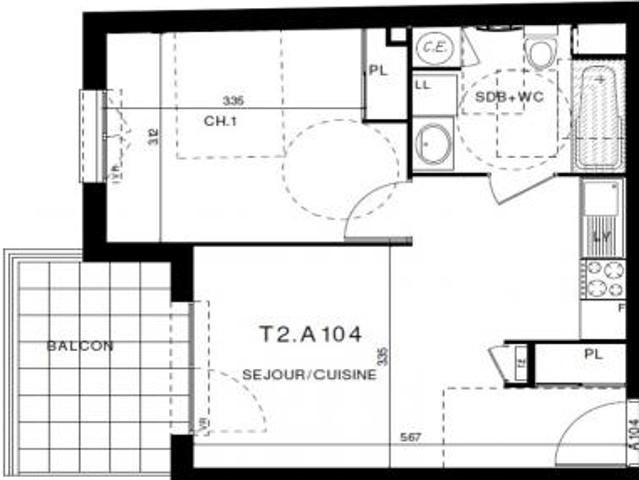 location appartement clermont ferrand 2 pièces 39 m2 puy de dome 63000 567 € / mois