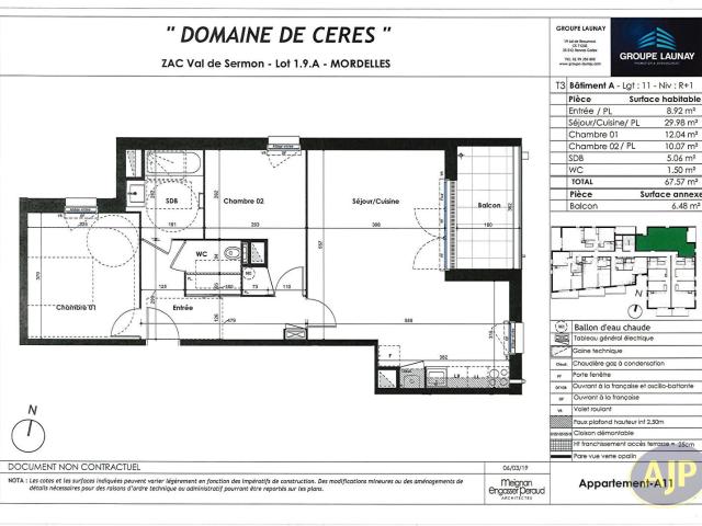 Location Appartement D 355.4, Poupry