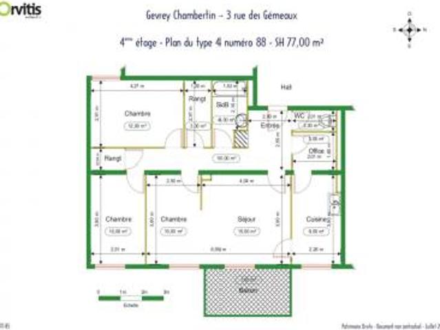 location appartement gevrey chambertin 4 pièces 77 m2 cote d'or 21220 487 € / mois